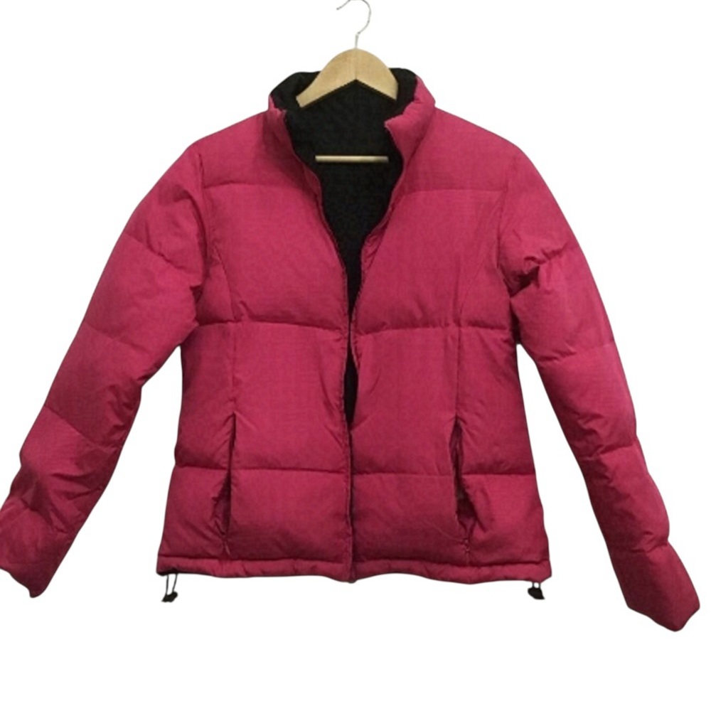 SOUTHERN Reflexions down puffer jacket reversible pink fushia black medium